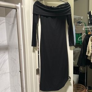 Black off shoulder dress